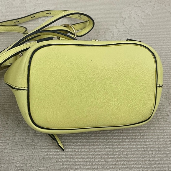 Chloe 🌼 Faye Limoncello Yellow Backpack Handbag Suede Flap Leather Gold Buckle - Picture 8 of 9